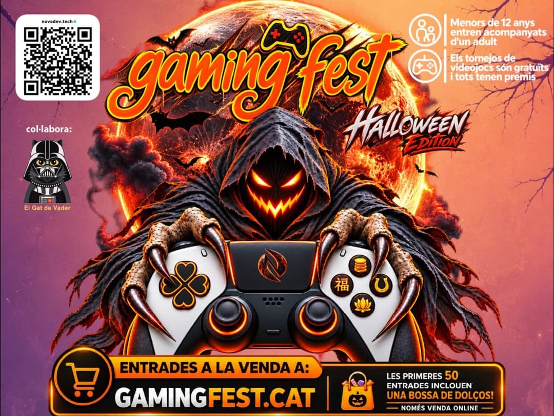 Cartell de GamingFest Halloween Edition a Sarrià de Ter (Girona)
